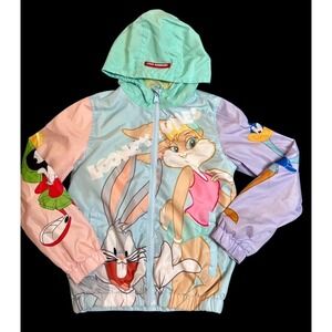 Members Only Looney Tunes Hooded Zip Up Jacket Youth 7/8 Kids Cartoon